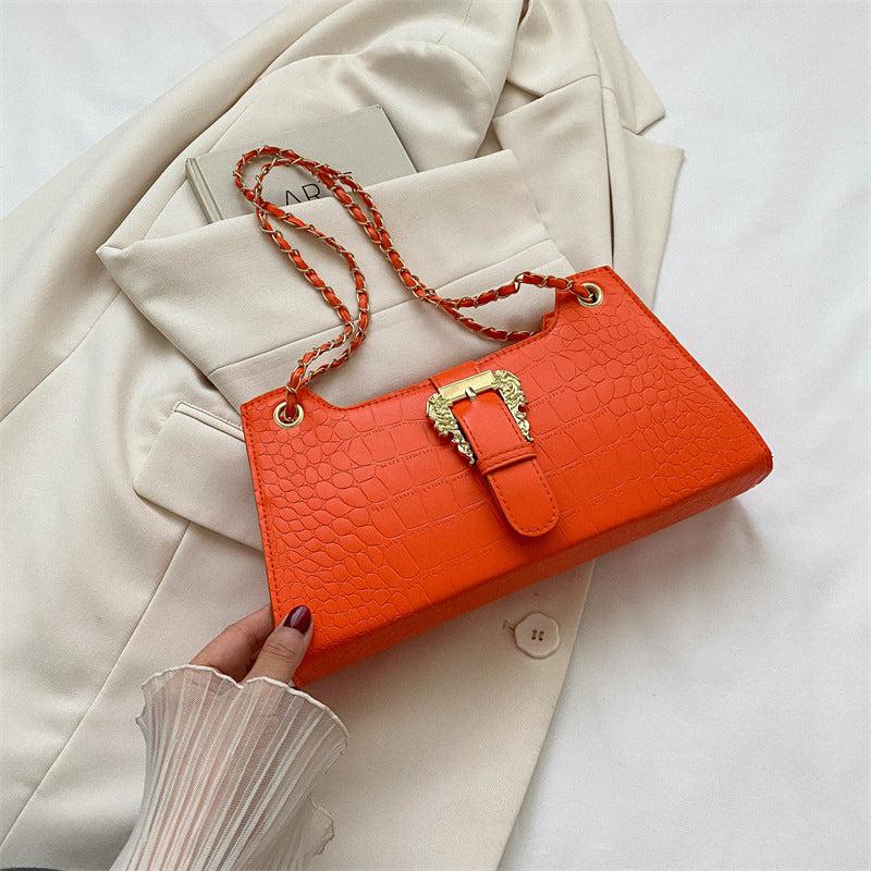 Cheky - Women's Fashion Simple Chain Fashion Bag Shoulder Bag Casual Trend Crossbody Small Square Bag