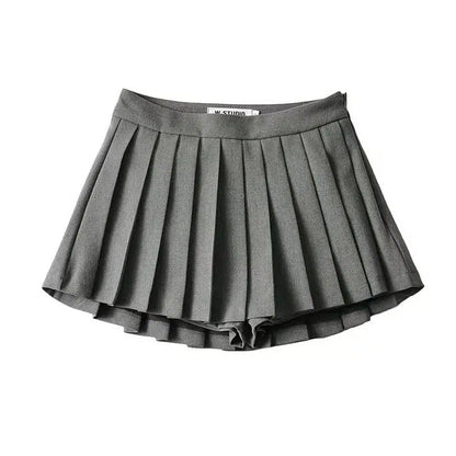 Cheky - Zoki Sexy Women Pleated Skirts High Waist Summer Vintage Mini Skirts Korean Tennis Student White Designed Dance Skirt