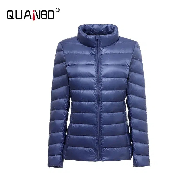 Cheky - Women Spring Jacket Fashion Short Ultra Lightweight Packable Puffer Coats 15 Colors Female Down Warm Korean Slim Fit Parkas 5XL