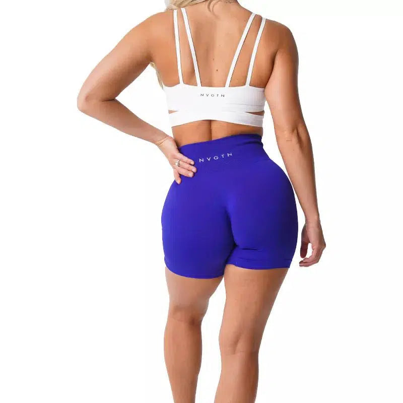 Cheky - NVGTN Spandex Solid Seamless Shorts Women Soft Workout Tights Fitness Outfits Yoga Pants Gym Wear