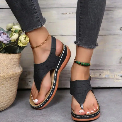 Cheky - Summer Oxford Women Sandals Flats Slippers Pu Leather Flip Flops Belt Buckle Female Shoes 2024 Spring Rome Fashion Women Slides