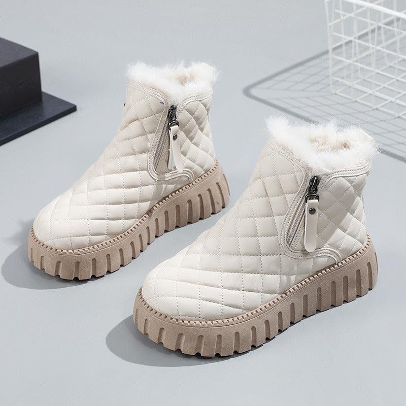 Cheky - Snow Boots Soft Bottom Height Increasing Non-slip Women's Cotton Shoes