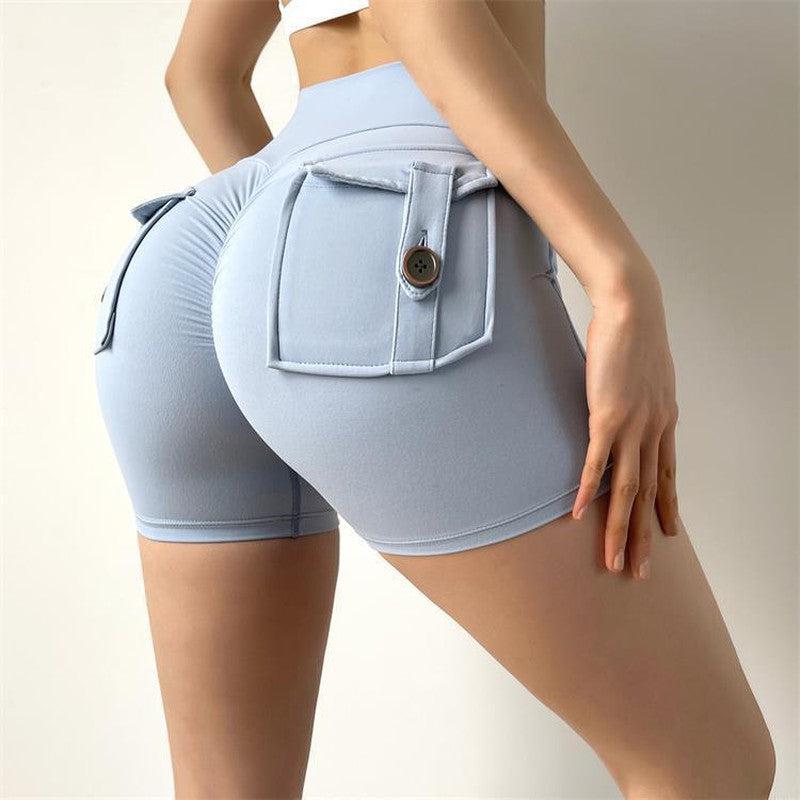 Cheky - Internet Celebrity Nude Feel Pocket Shorts Yoga Pants