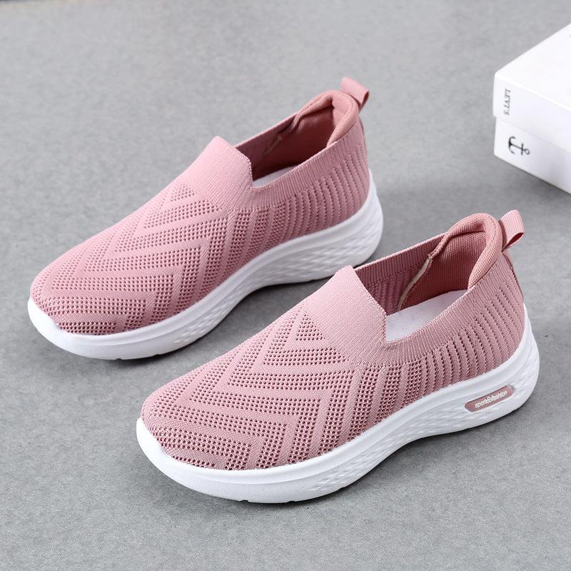 Cheky - Casual Mesh Shoes Sock Slip On Flat Shoes For Women Sneakers Casual Soft Sole Walking Sports Shoe