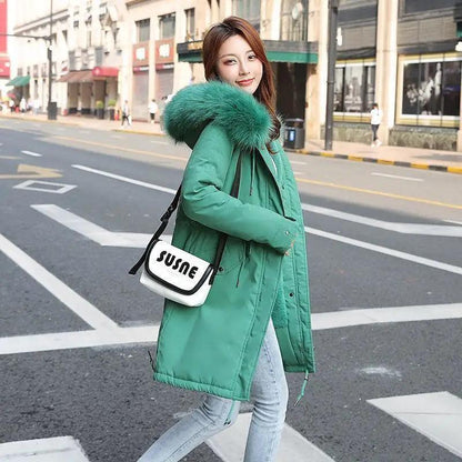 Cheky - Autumn and winter long hooded coat