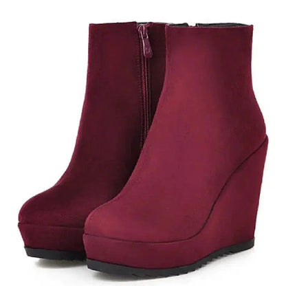 Cheky - Autumn And Winter Women Platform Platform Wedge Boots