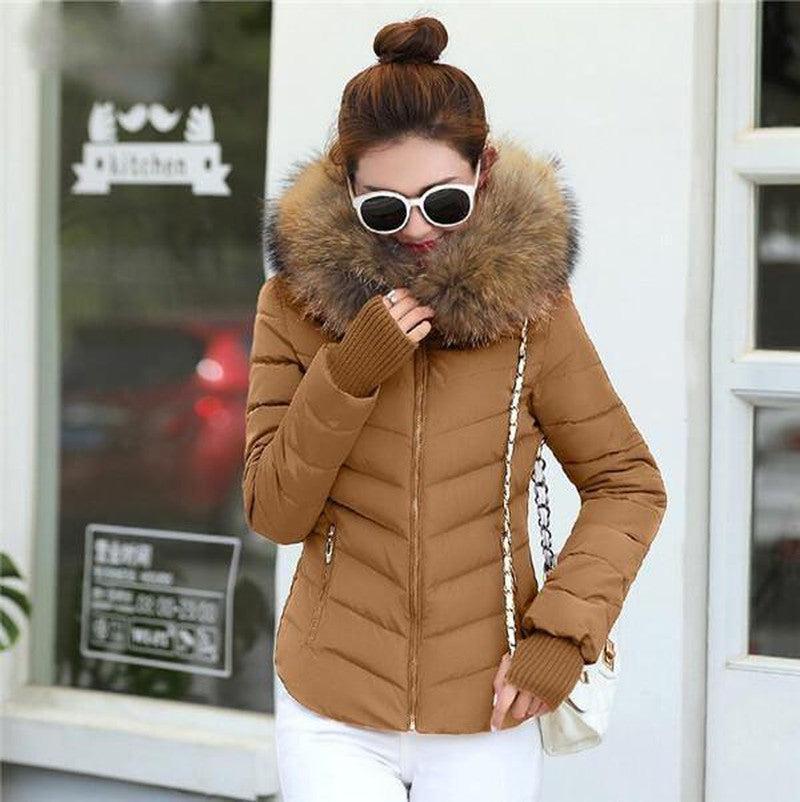 Cheky - Brown Women'S Parka Jacket Winter Jacket Womens Parkas