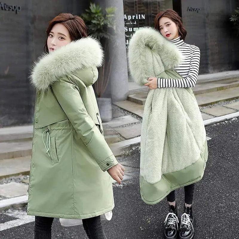 Cheky - Cotton-Padded Jacket Waist Warm Winter Jacket