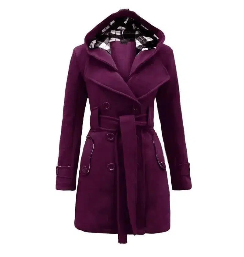 Cheky - Double-breasted mid-length coat