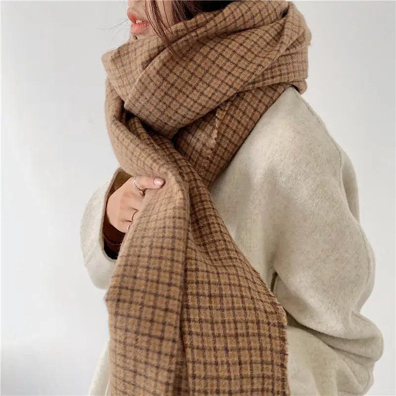 Cheky - Fashion New Winter Plaid Scarf Ladies