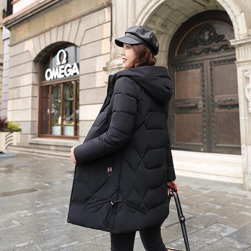 Cheky - Hooded slim plus size slim down padded jacket