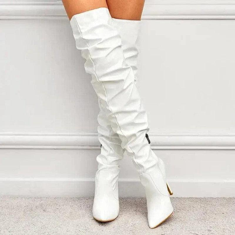 Cheky - Knee High Long Boots Women Fashion Super High Heel Party