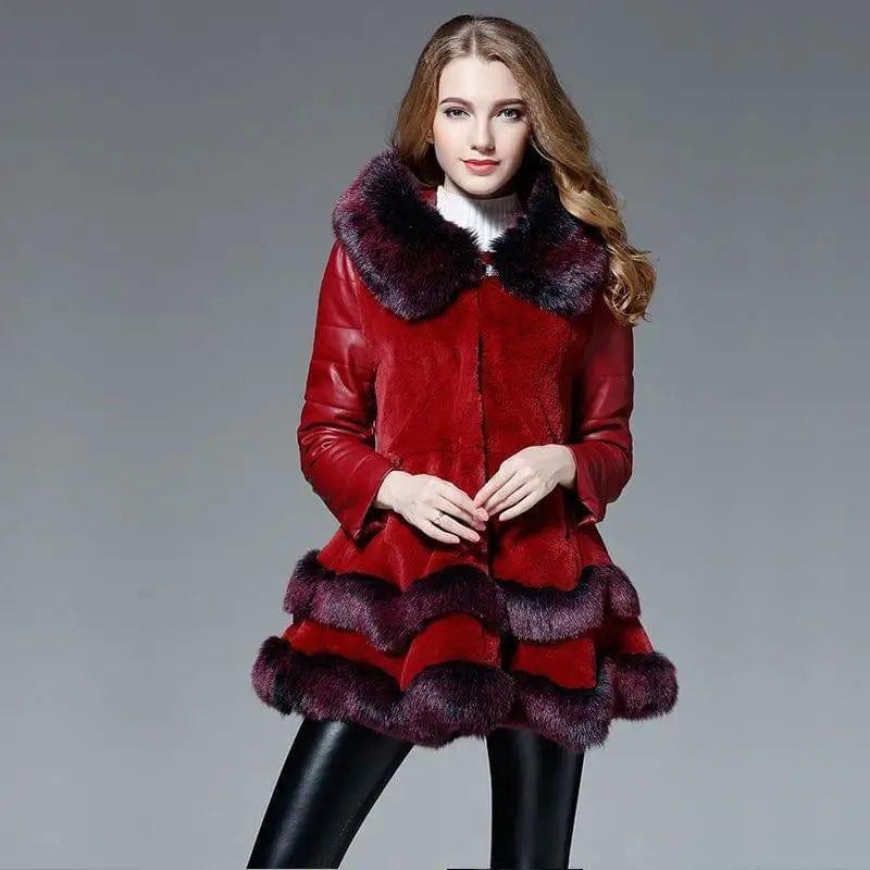 Cheky - New Haining fur coat female fur one fox fur hooded coat