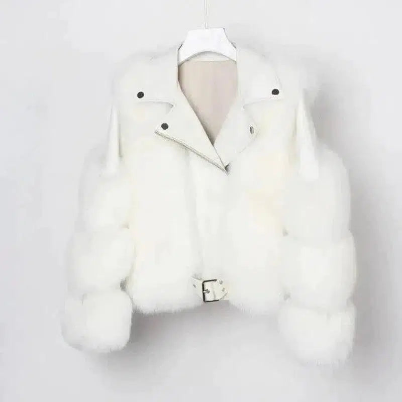 Cheky - Real fur grass motorcycle fox coat