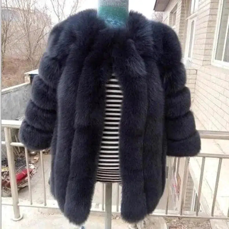 Cheky - Russian imitation fur fur all-in-one women's winter