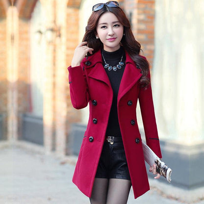 Cheky - Street Chic Woolen Slim Coat