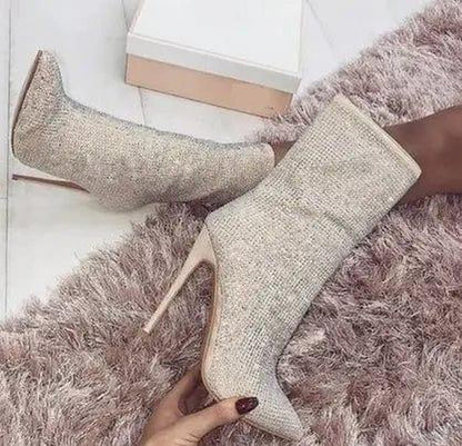 Cheky - Women Pointed Toe Heeled Boots